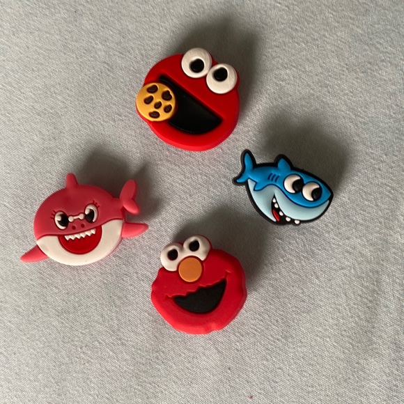 Kids cartoon Croc Jibbitz. Baby shark Sesame Street. - Picture 1 of 1